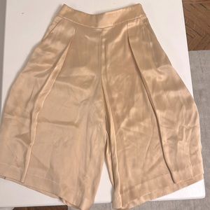 Club Monaco silk pleated culottes